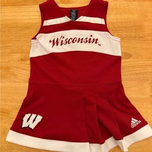 Adidas Red and White Wisconsin Badgers Cheer Dress